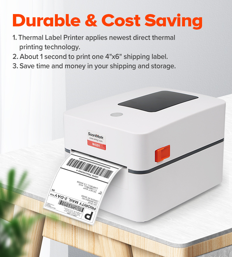 Hot sale High speed 4 inch USB BT desktop thermal barcode qr code sticker label printer