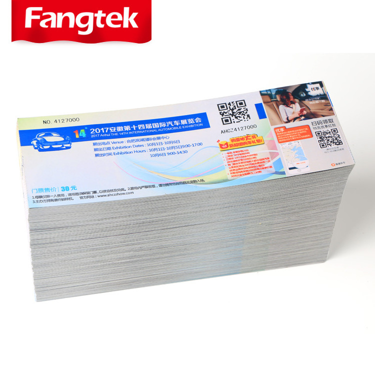 Custom flight ticket airline thermal paper boarding pass, air fright tickets