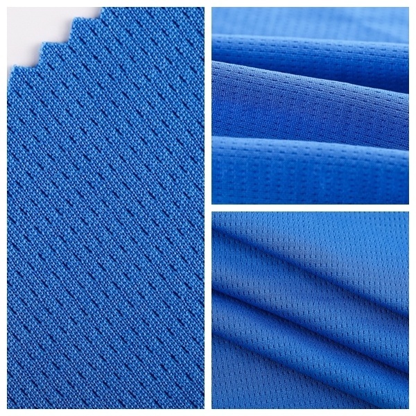 100 polyester knit breathable wicking bird eye mesh activewear eyelet birdeye cycling jersey fabric for sportswear garment