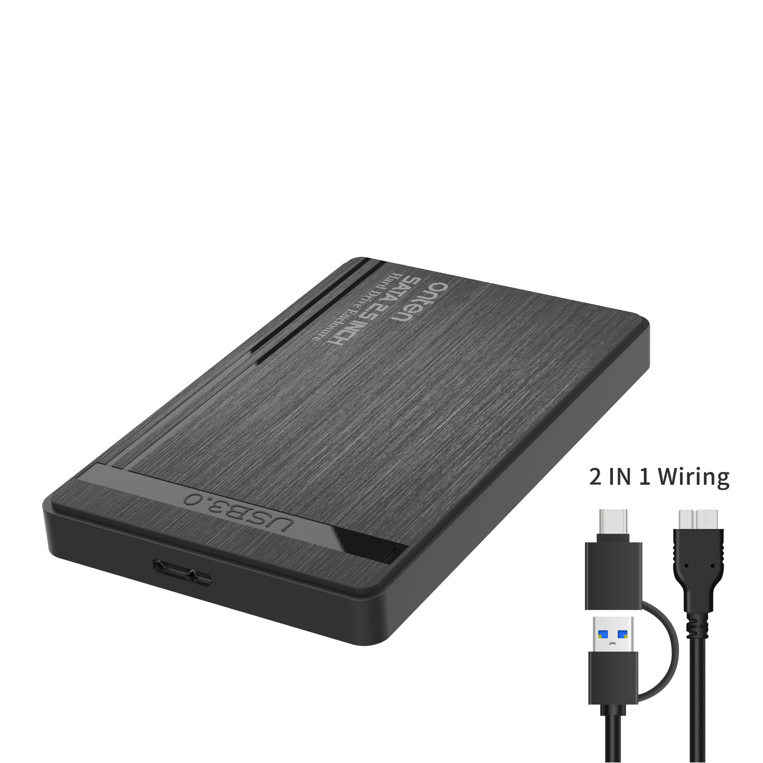 Wholesale Onten 2.5 Inch External HDD Case Enclosure SATA to USB 3.0 SSD Adapter for 1TB 2TB Hard Disk Drive Box OTN-UHD1