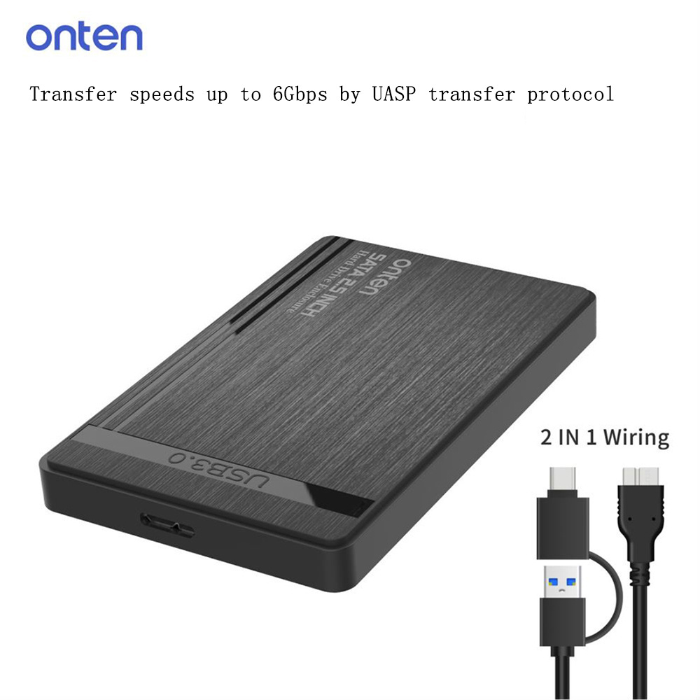 Wholesale Onten 2.5-Inch SATA to USB 3.0 SSD Adapter for SSD 1TB 2TB Hard Disk Drive Box External HDD Case Enclosure OTN-UHD1