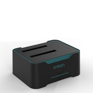 Onten Quality Hard Drive External 2.5 3.5-Inch HDD SSD MAX 16TB Two-Drive External Hard Drive Docking Station OTN-UHD6