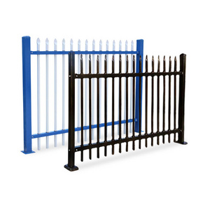 Popular Zinc Steel Welded Fence Garden Wrought Iron fence panels galvanized zinc steel picket fence