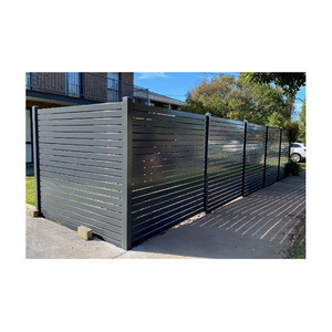 Hot sale modern design galvanized horizontal fence privacy fencing trellis gates for villa courtyard