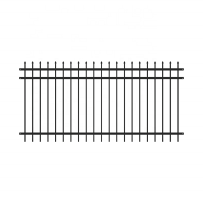 High quality metal used iron fencing powder coated welded metal fences panels tubular steel picket fence