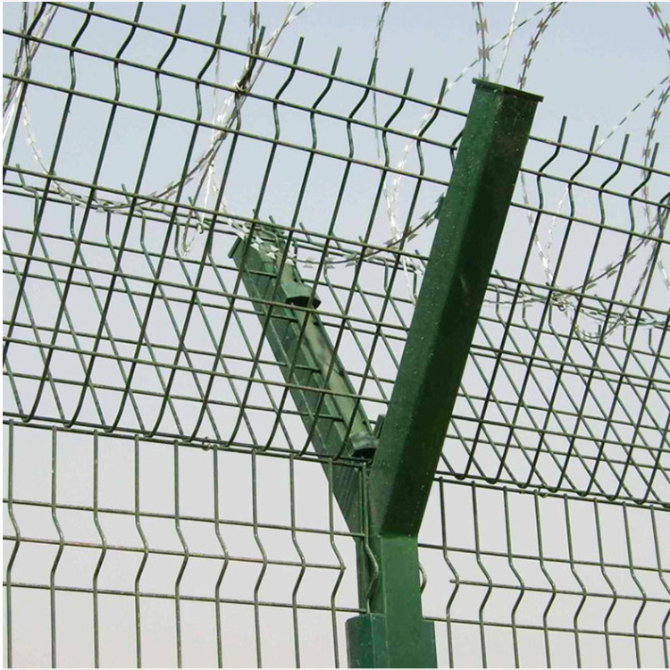 China manufacturer powder coated y fence pole y steel fence posts double arm fence