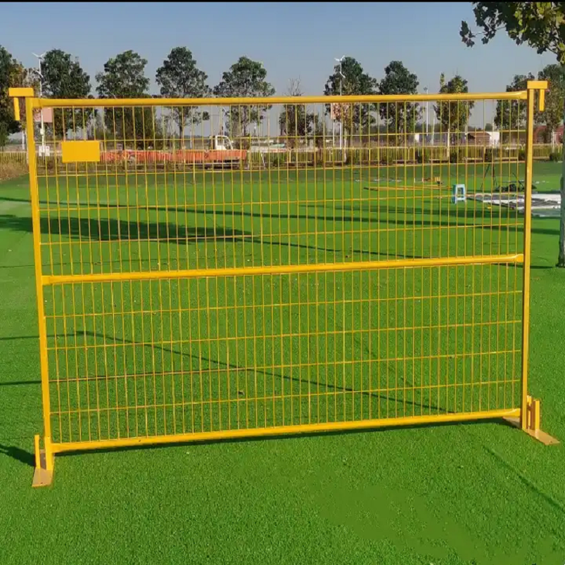 Customized High Quality  6 feet x10 feet used construction outdoor movable free standing canada temporary fence panel