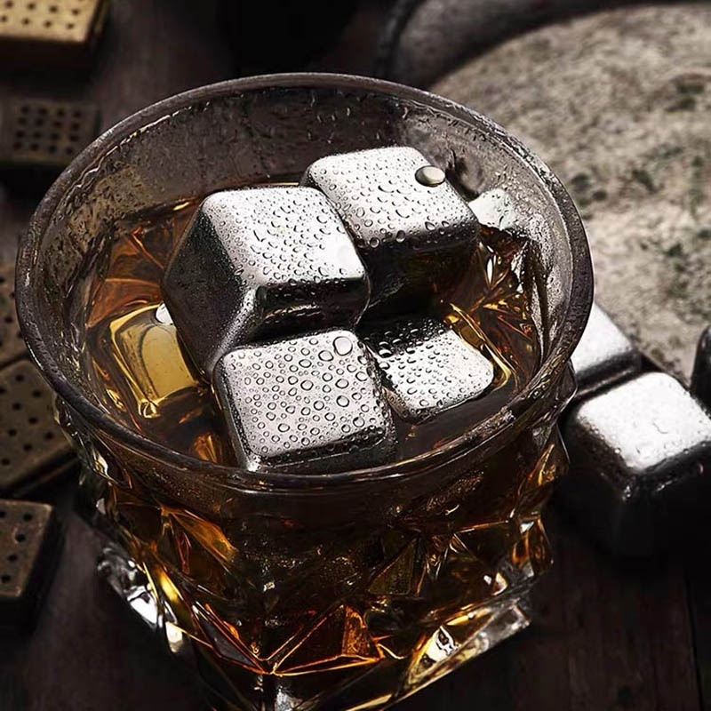 Bar accessories cooling stones stainless steel 304 whiskey ice cube for cola wine drinks