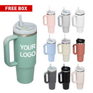 Travel camping custom logo adventure double-wall stainless steel 30oz 40oz outdoor mugs 40 oz tumbler with handle lids straw