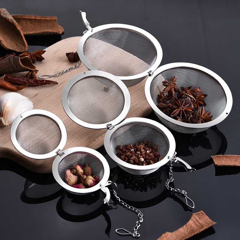 Food grade stainless steel 304 18/8 mesh tea infuser ball tea strainer tea filter with chain