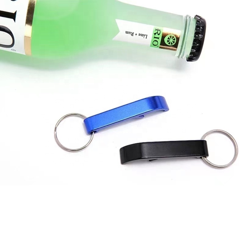 FANGYUAN Portable metal customized logo aluminium key ring beer wine bottle opener keychain for bar bottle cap