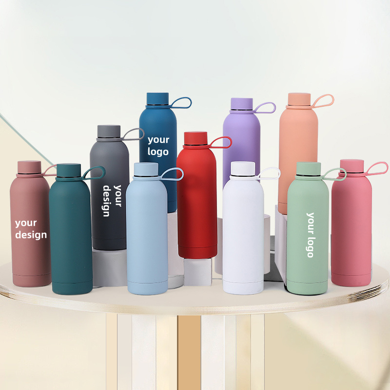 FANGYUAN bpa free 16oz termos kids water bottle stainless steel flasks vacuum thermos aqua flask for hot water with finger belt