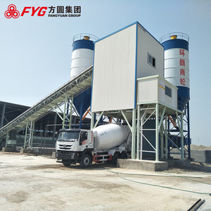 Construction ready mobile concrete mixing batching station plant price