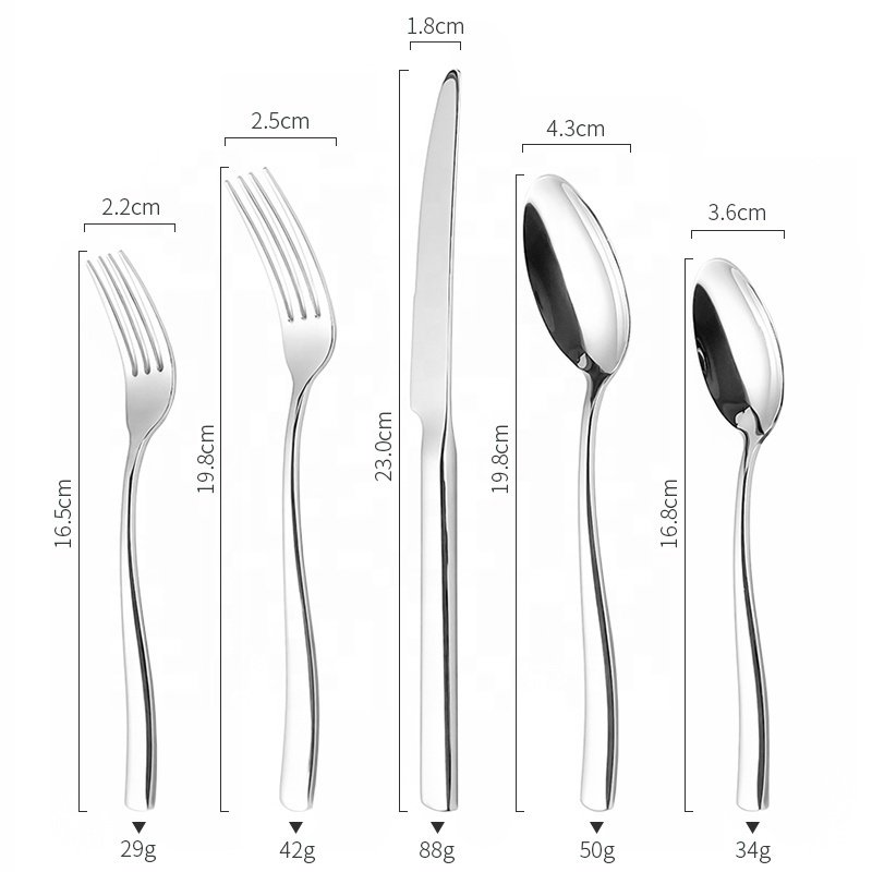 FANGYUAN American high end royal plate handle wedding stainless steel 18/10 cutlery wedding bulk gold flatware