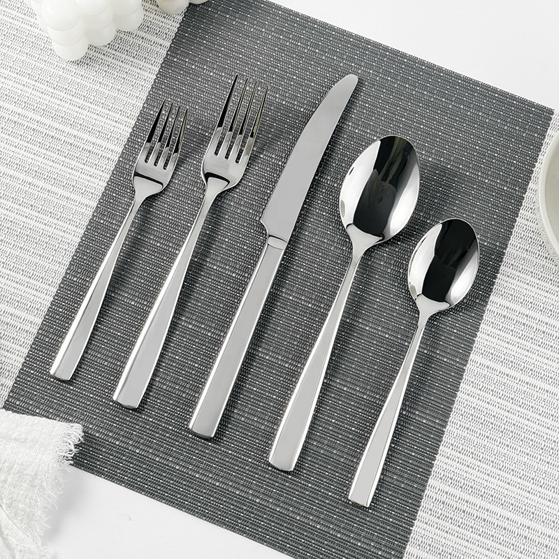 FANGYUAN American high end royal plate handle wedding stainless steel 18/10 cutlery wedding bulk gold flatware