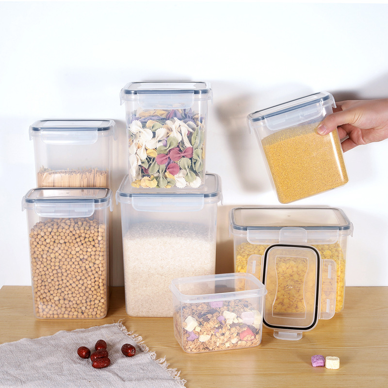 Clear Containers For Organizing Pantry Large Food Containers With Lids Airtight Insect Proof Food Storage Flour Holder