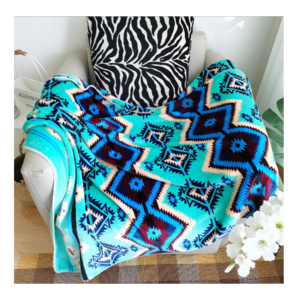 1000g  heavy fleece soft western aztec  native american print blankets