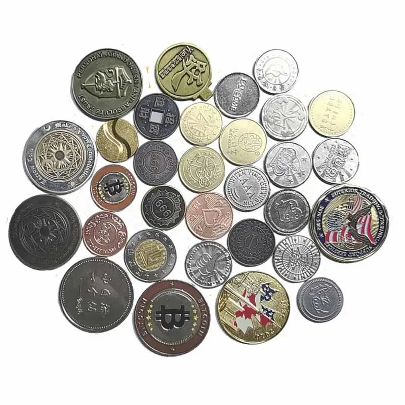 Funzone Cheap price token coins custom make different size material shape tokens