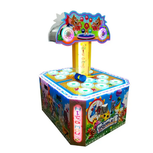 Funzone Kids Hitting Hammer Whack A Mole Redemption Game Machine Coin-Operated Hammer Frog Arcade Game Machine