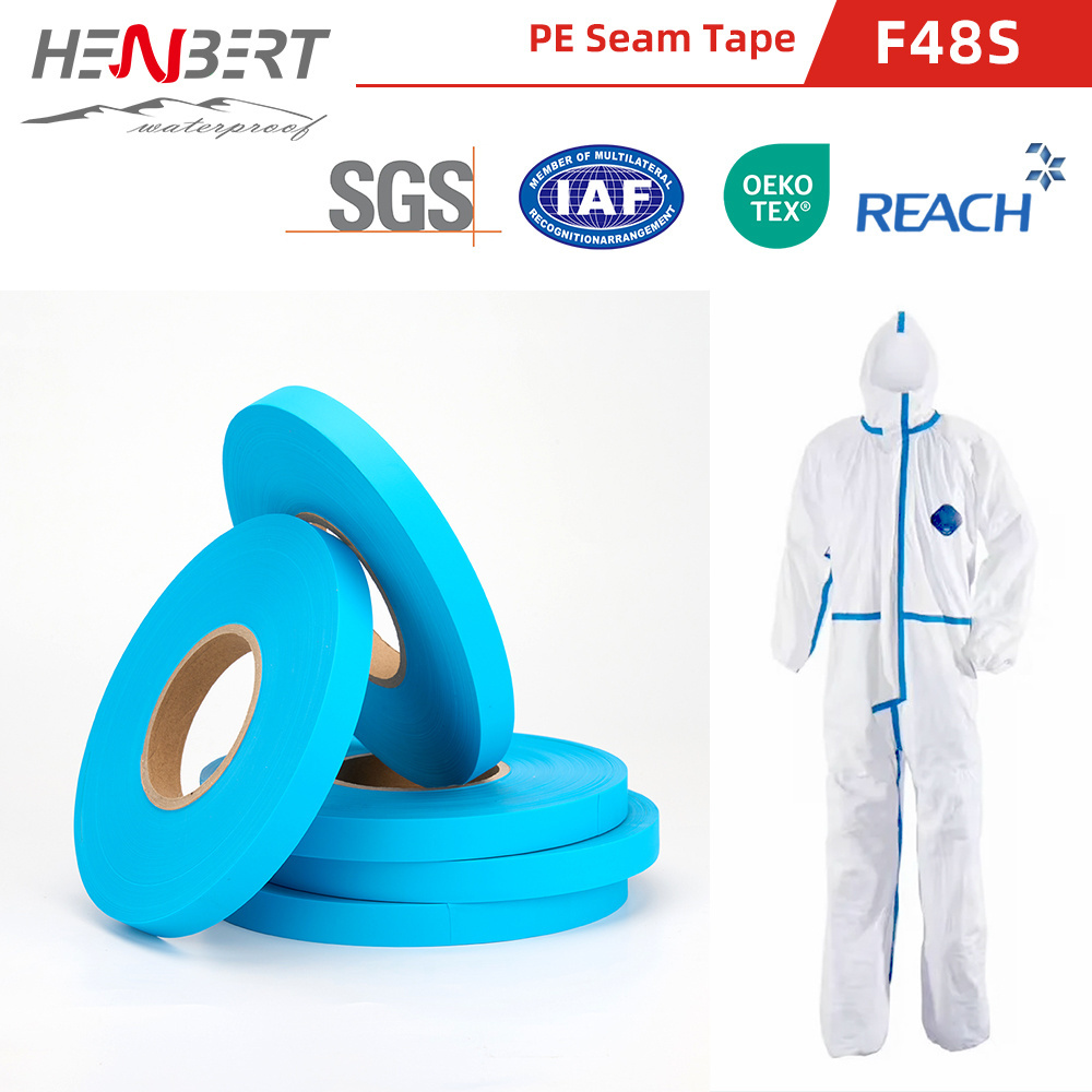 Factory supply waterproof seam sealing Low temperature PE tape for PEVA clothing