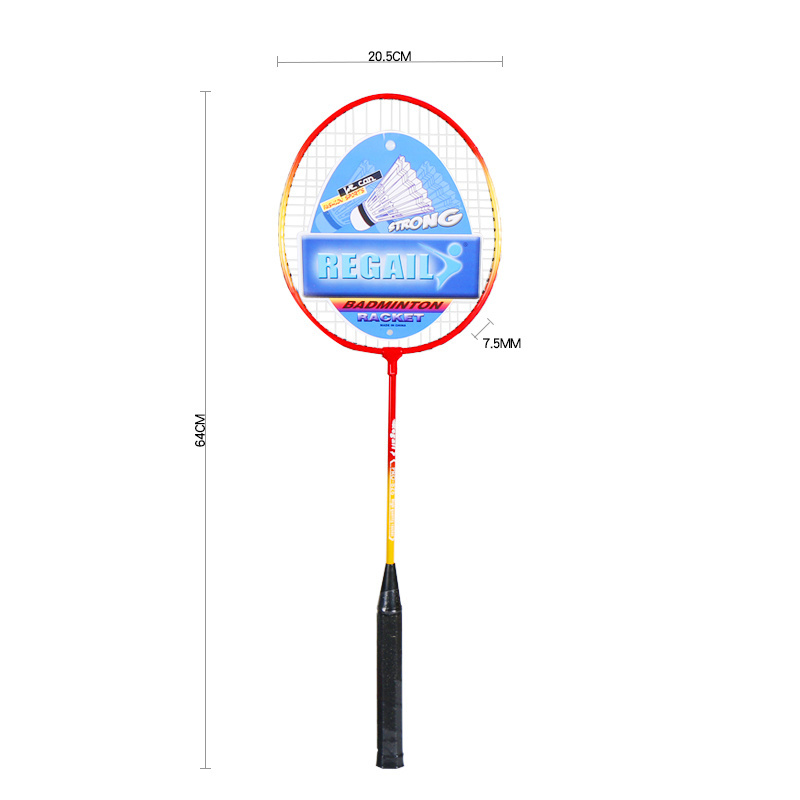 Regail 826 badminton racket with ball low price badminton racket set wholesale  Sport Training Badminton Racket Set