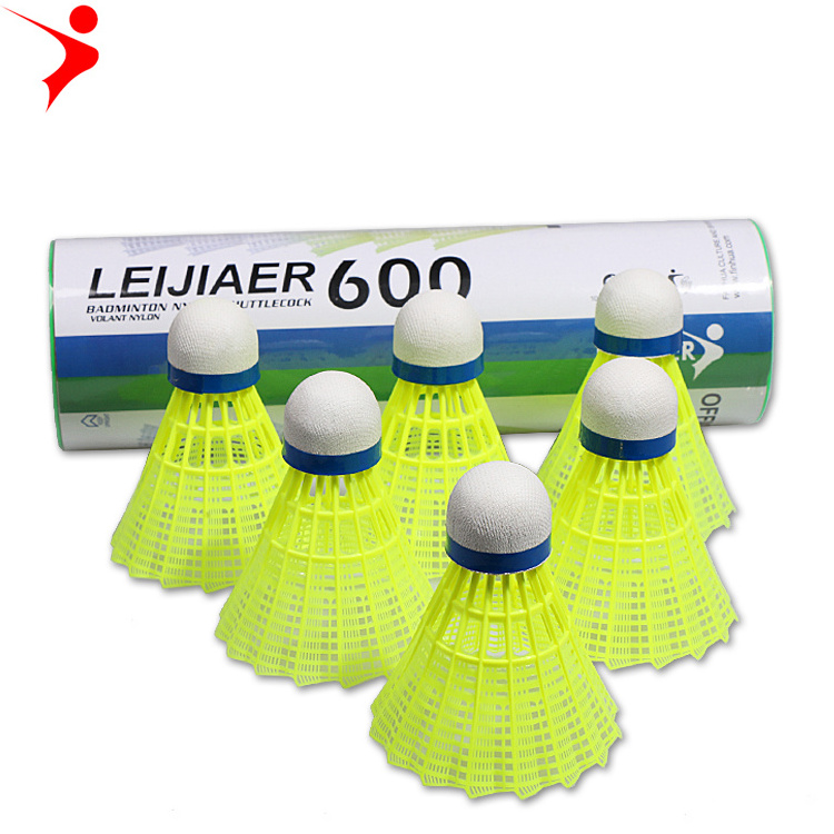 LEIJIAER mavis 600 nylon shuttlecock badminton  Outdoor Sports Badminton Accessories Durable Polygonal  badminton shuttlecock