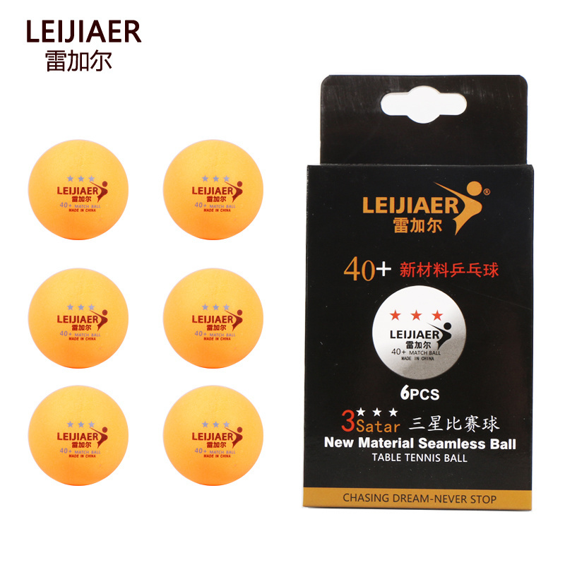 LEIJIAER  International Official 3 STAR standard  Approved 3 star table tennis ball top quality ping pong ball 6 pcs box