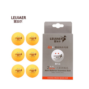 LEIJIAER International tournament ITTF approved ABS plastic white wih seamed 40+  2 star table tennis balls