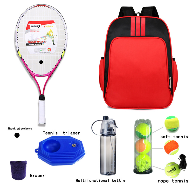 2023 Hot sale Tennis racket set gift custom 23 inch  aluminum one  children/kids tennis racket/junior tennis racquet