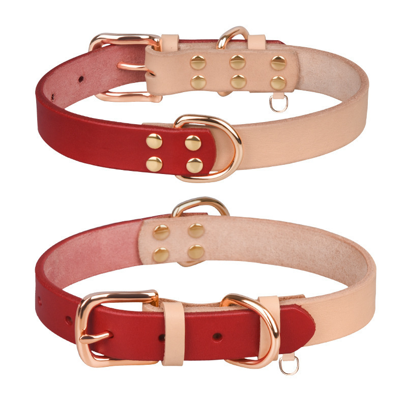 Wholesale Fashion Soft Padded Leather Pet Dog Harness Collar Adjustable Strong Metal Buckle and D-Ring Puppy Collars