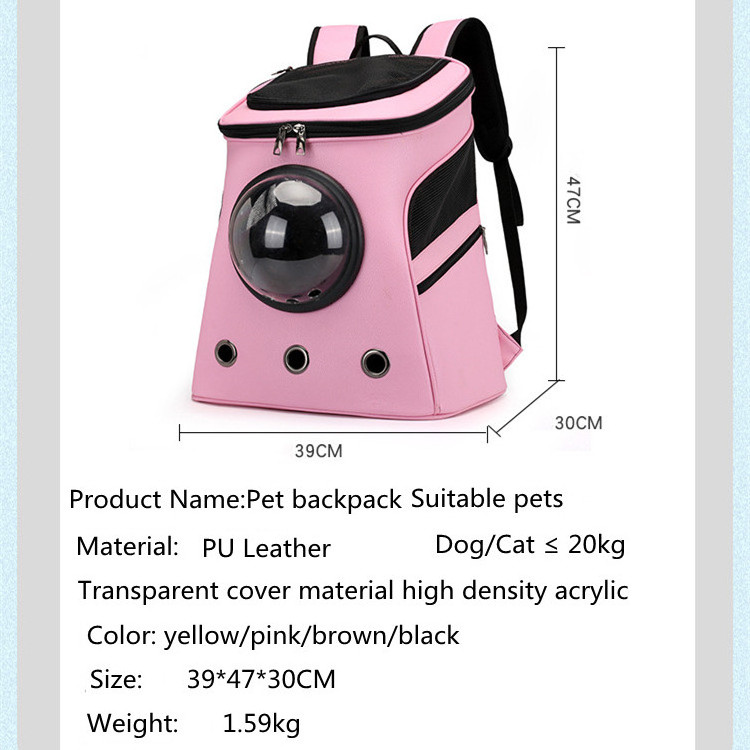 Dog Pet Carry Backpack Bags Large Capacity Outdoor Foldable Pet Dog Poop Bag Back Pack Dispenser Space Breathable Pets Backpack