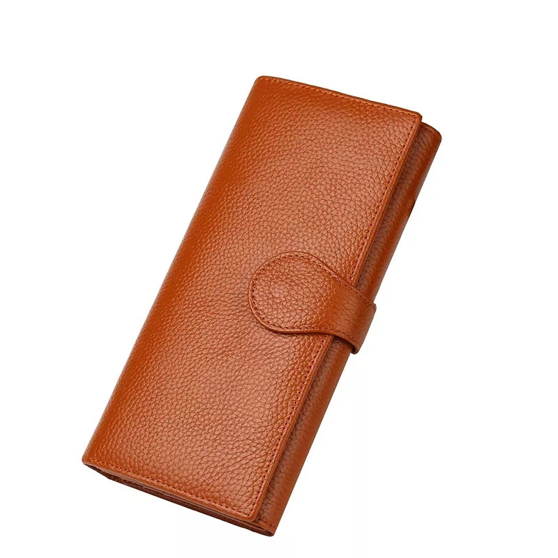 2023 New Designer Ladies Wallet Design Latest Clutch Genuine leather Ladies Purse Metal Frame Trifold Women Wallet