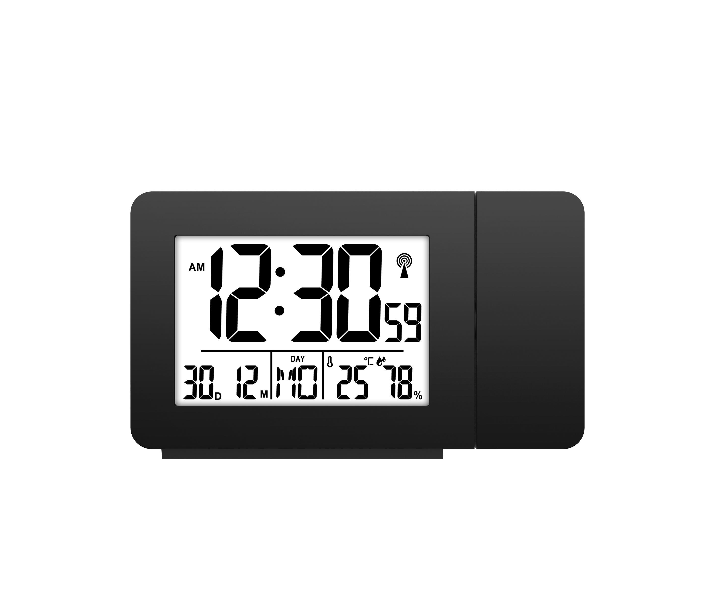 Digital Alarm Clock with Projection Temperature Humidity Display Thermometer Hygrometer Time Projector Smart Desktop Digital Ala