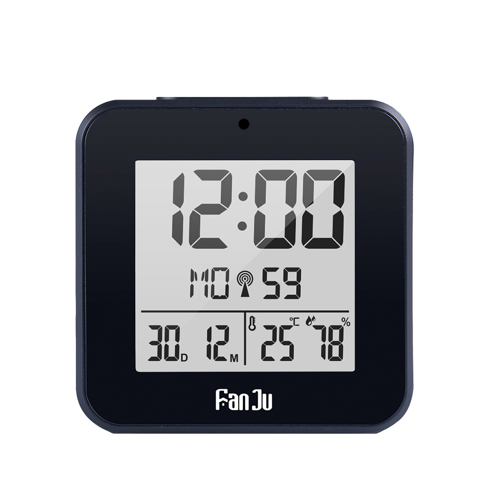 Alarm clock Digital LED Electronic Desktop Watch Time Thermometer Humidity Snooze Calendar Table DCF Radio Alarm Clocks