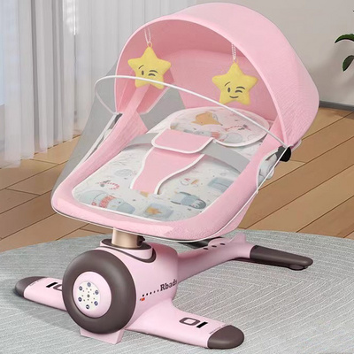 2024 Hot sale electric swing for babies Cradle rocking chair electric baby swing automatic baby feeding rocker with music