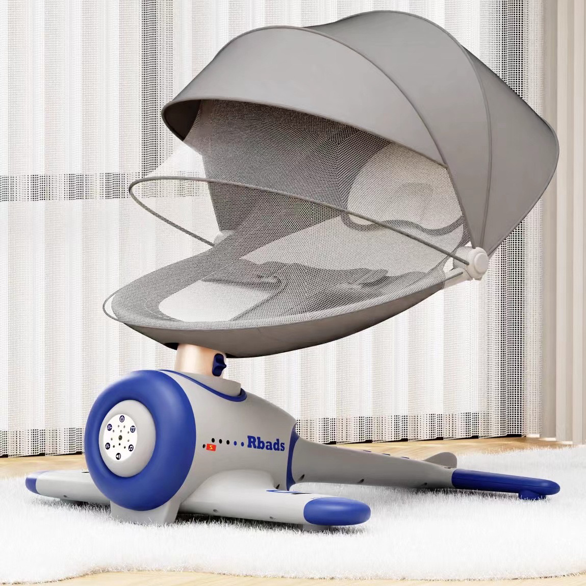 2024 Hot sale electric swing for babies Cradle rocking chair electric baby swing automatic baby feeding rocker with music