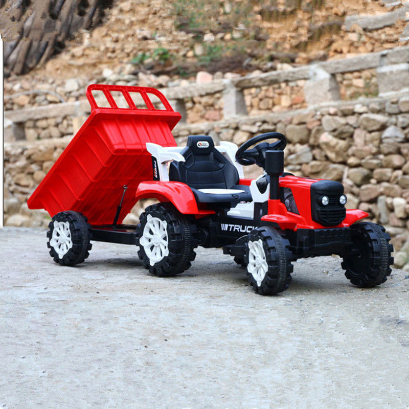 Wholesale Cheap Top quality kids electric pedal tractor with tailer children toy car ride on car for kids to drive