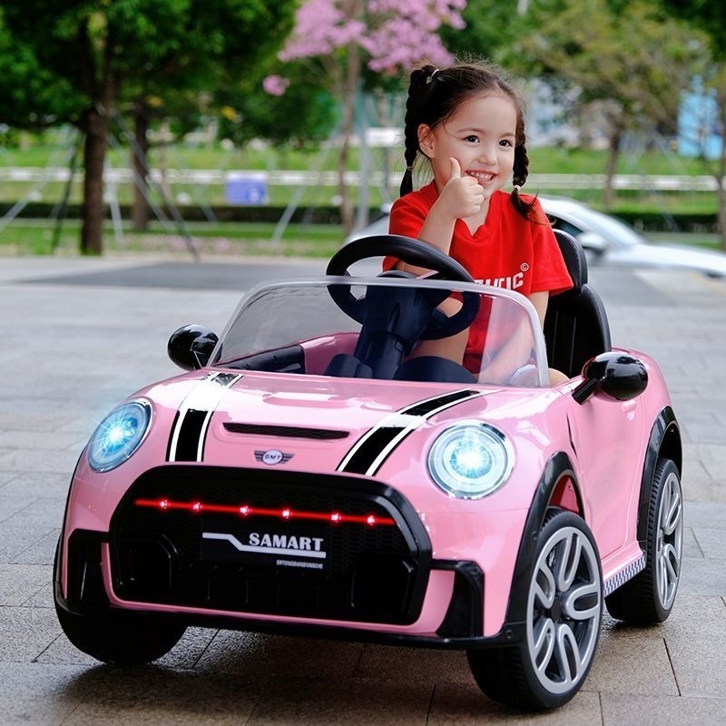 Wholesale plastic push big toy cars baby for girl to ride on battery car toys long with 4 seats