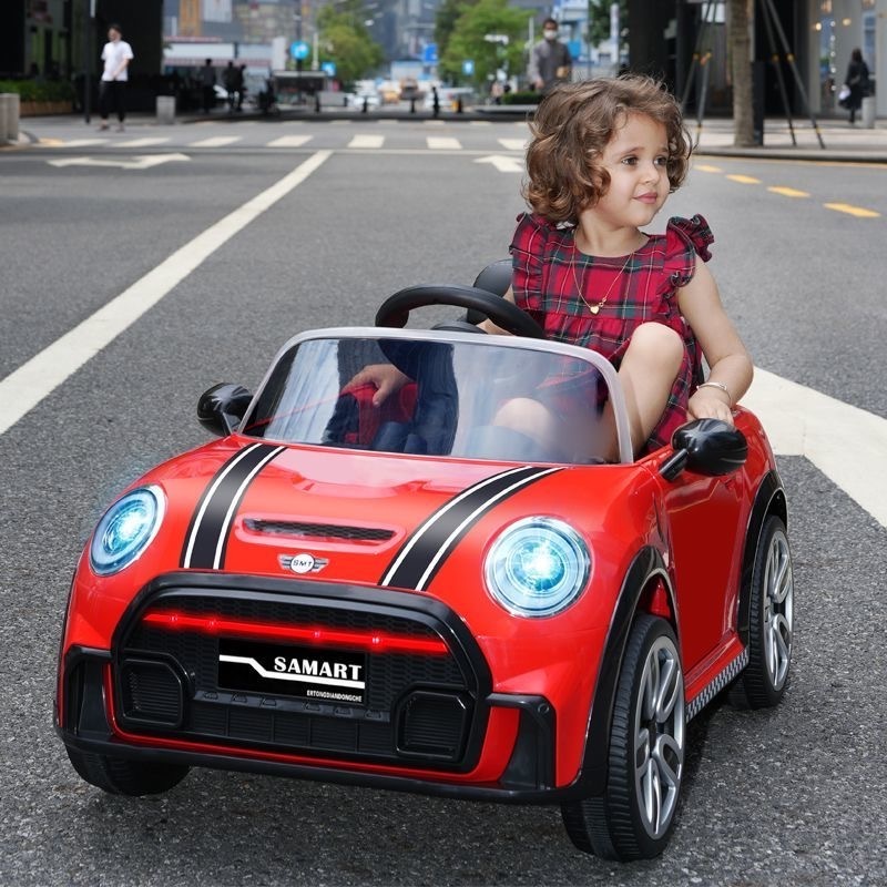 Wholesale plastic push big toy cars baby for girl to ride on battery car toys long with 4 seats