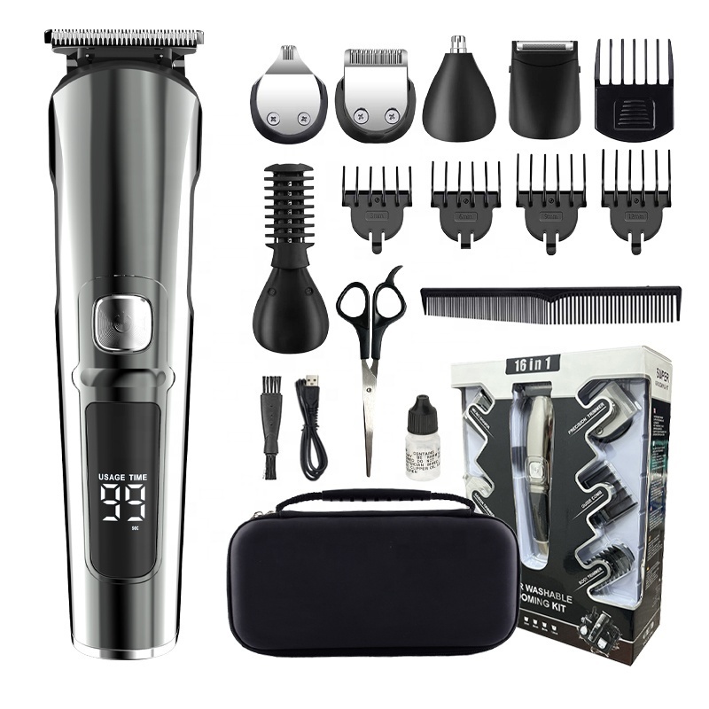 Hot Sale Professional Cordless Clippers Hair Cutting Rechargeable Hair Trimmer For Men Grooming Kit