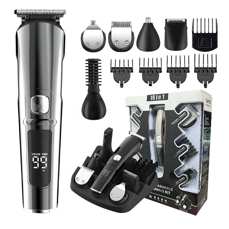 Hot Sale Professional Cordless Clippers Hair Cutting Rechargeable Hair Trimmer For Men Grooming Kit