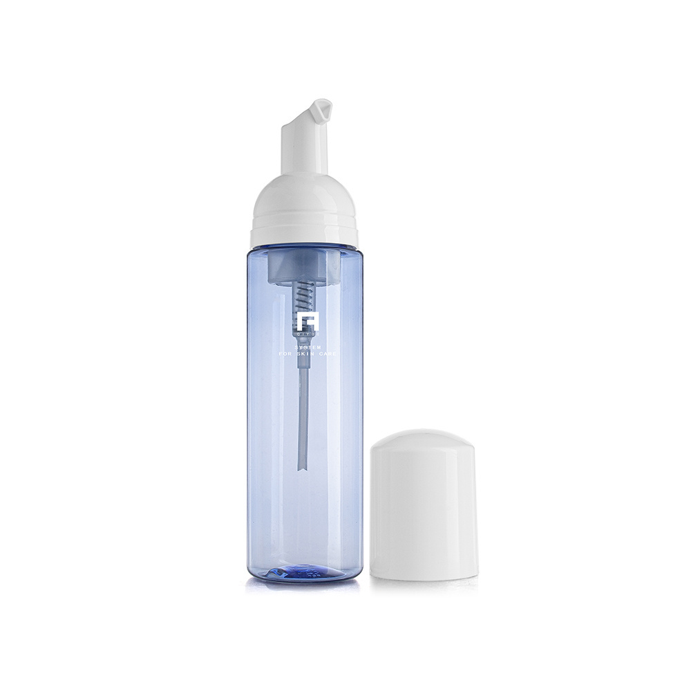 foaming bottle 200ml foam bottle blue printing foam pump bottle skincare packaging