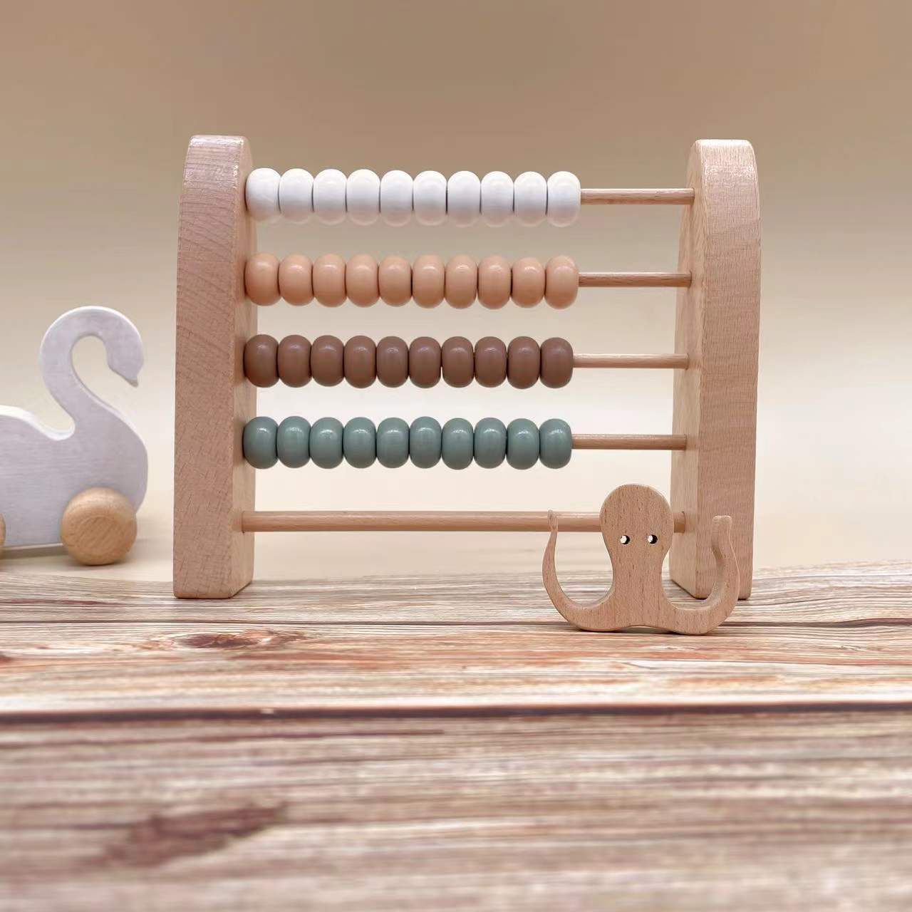 High Quality Beech Wood Abacus Kids Learning Toy Popular Early Educational Wooden Counting Frame Toys