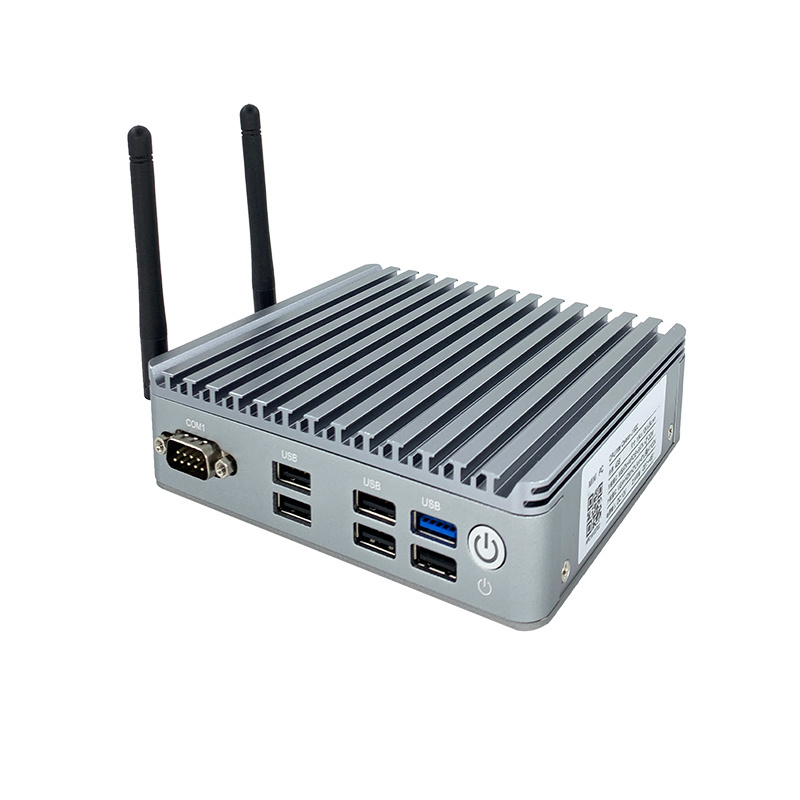 Gaming computer Fanless mini pc x86 with rs232 factory price intel dual core J1900 embedded Industrial grade MINI box PC