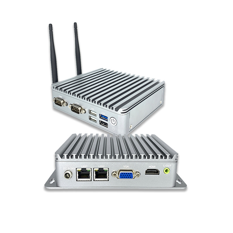 Mini box pc with hd port lan i7 win10 12v mini fanless computer linux i5 laptop portable box pc x86 processor i3