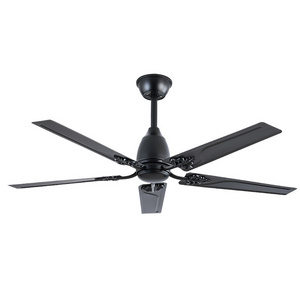 Classic Retro 5 Blade Metal Straight Blade Fan Light Remote Control 6 Speed DC Silent Motor Ceiling Fan