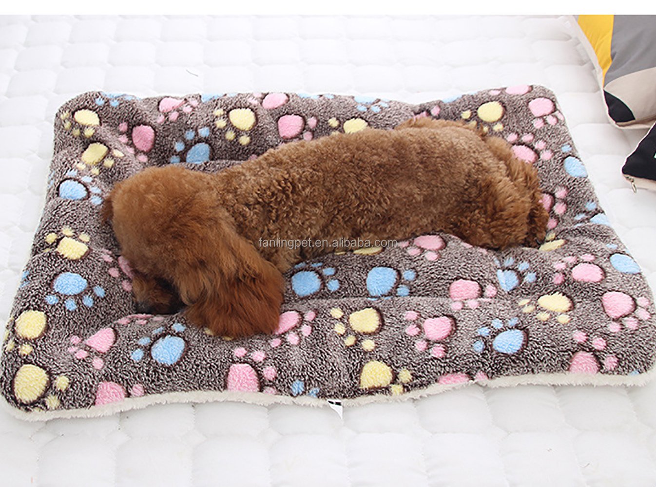 FANLINPT Coral Fleece Soft Fluffy Warm Pet Autumn Winter Thicken Mat for Little Dogs on the Pet Beds Dog Cat Blanket