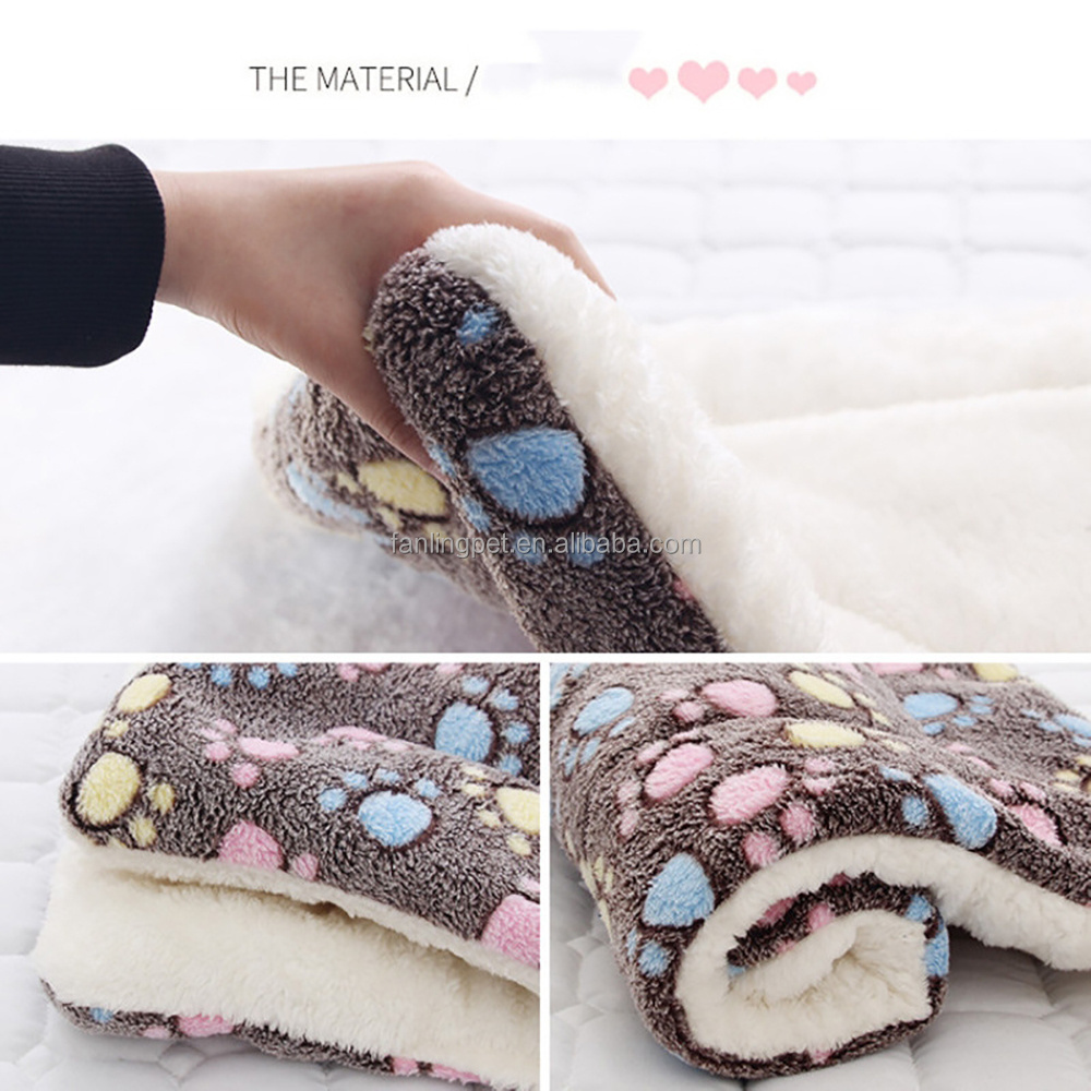 FANLINPT Coral Fleece Soft Fluffy Warm Pet Autumn Winter Thicken Mat for Little Dogs on the Pet Beds Dog Cat Blanket