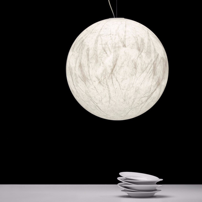 High ceiling Japanese Paper ball pendant light D60CM D80CM D100CM moon drop lights LED chandeliers