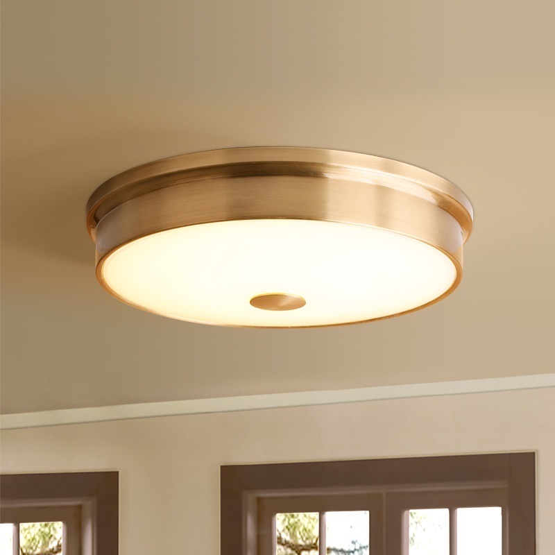 Nordic style brass flush mount ceiling light luxury living room bedroom balcony  hallway light fixtures ceiling modern